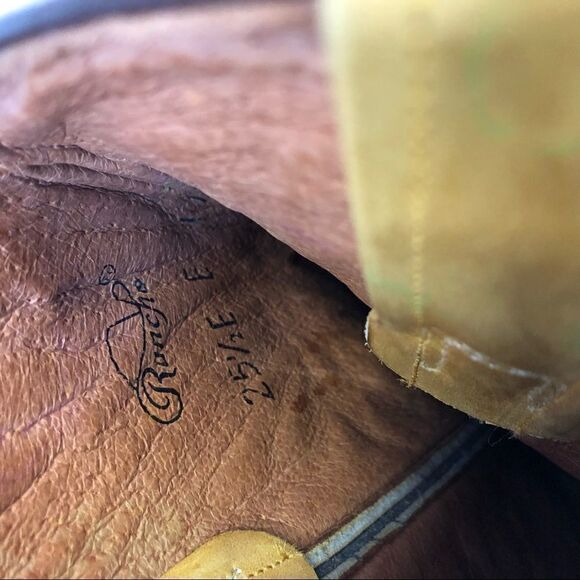 Rancho Western Boots Tan Size 7 ( 25 1/2 EE ) - Picture 8 of 10